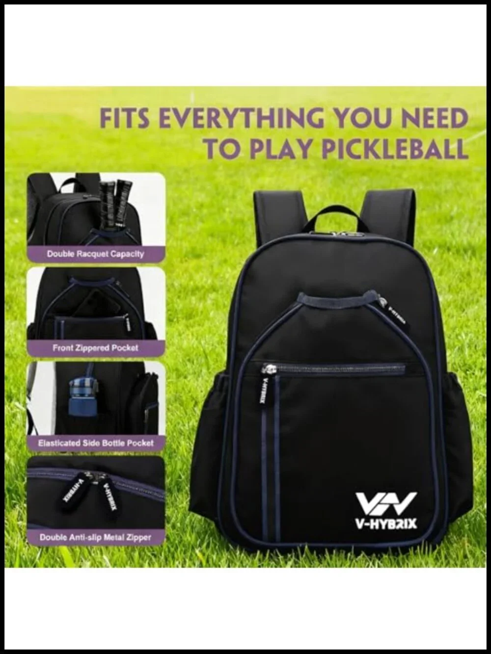 30L Waterproof Pickleball Backpack with Shoe Compartment